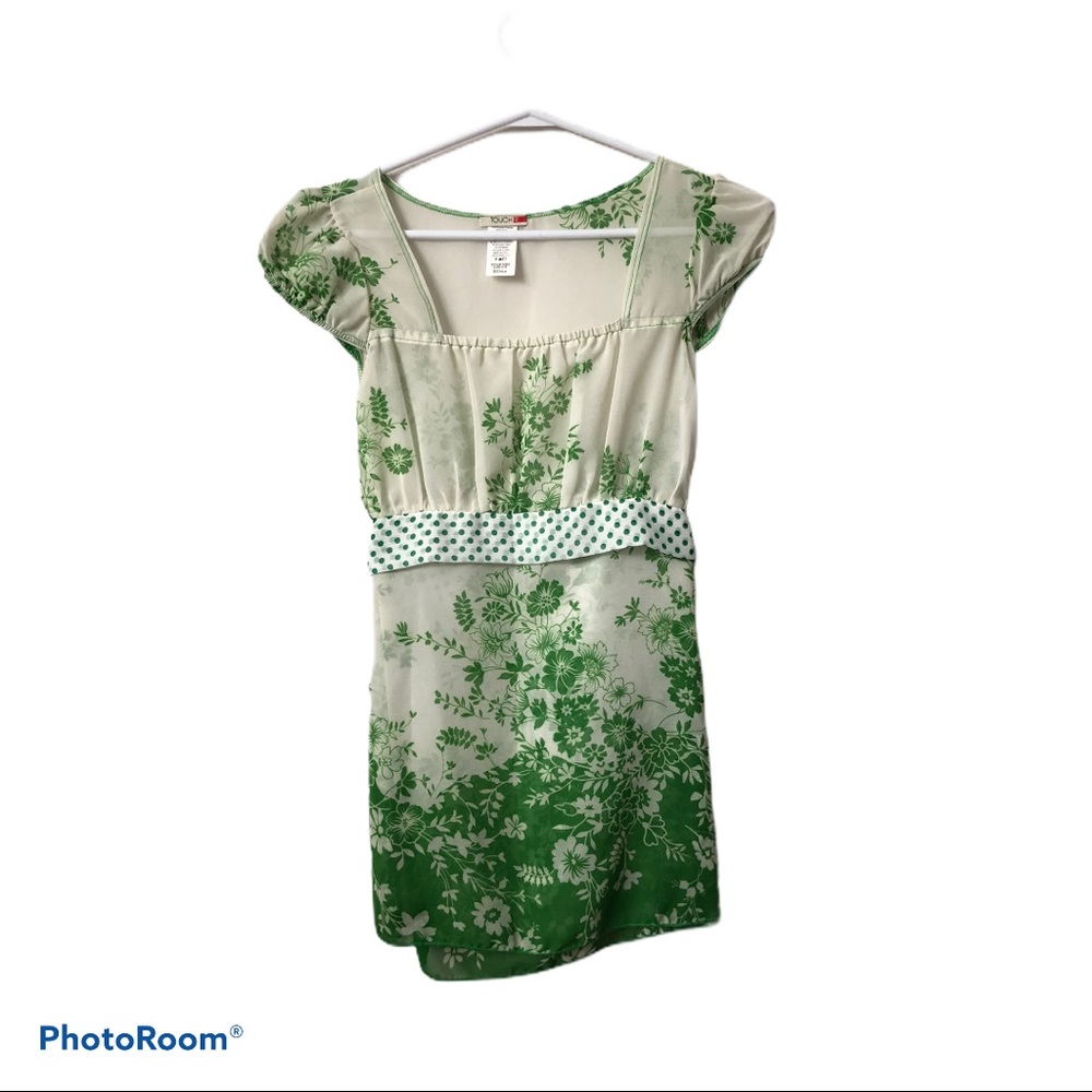 See-thru floral pattern top